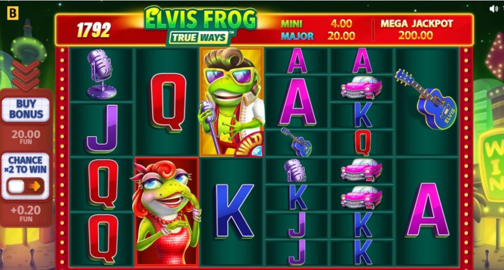 Elvis Frog slot at Neospin Casino