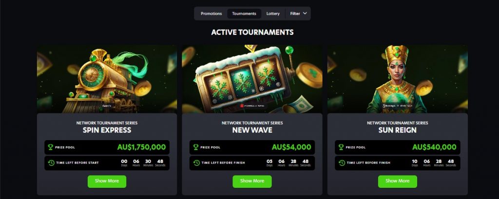 Neospin Casino Avaible Tournaments