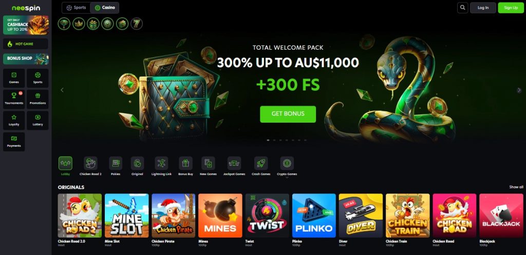 Neospin Casino Official Main Page